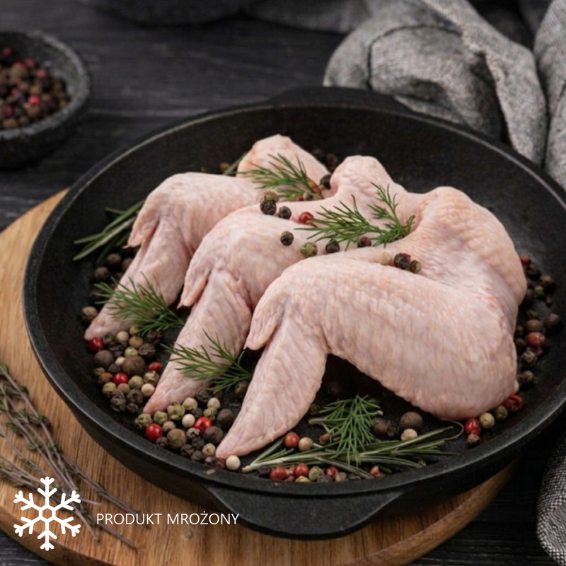 Mrożone skrzydełka kurczaka na talerzu